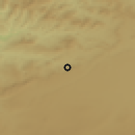 Shaded relief of the 55 km around Sidi Hosni, drawn from the GMTED2010 grid