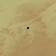Shaded relief of the 55 km around Aouf, drawn from the GMTED2010 grid