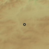 Shaded relief of the 55 km around Souagui, drawn from the GMTED2010 grid