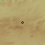 Shaded relief of the 55 km around Sour El Ghozlane, drawn from the GMTED2010 grid