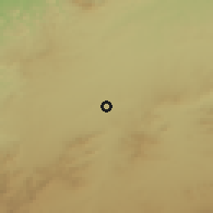 Shaded relief of the 55 km around Tabia, drawn from the GMTED2010 grid