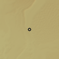 Shaded relief of the 56 km around Taghit, drawn from the GMTED2010 grid