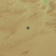 Shaded relief of the 55 km around Tamlouka, drawn from the GMTED2010 grid