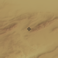 Shaded relief of the 55 km around Tamza, drawn from the GMTED2010 grid