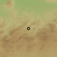 Shaded relief of the 55 km around Tarik Ibn Ziad, drawn from the GMTED2010 grid