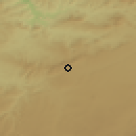 Shaded relief of the 55 km around Tiaret, drawn from the GMTED2010 grid