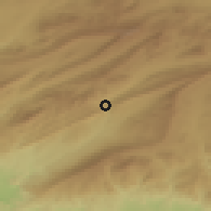 Shaded relief of the 55 km around Tighanimine, drawn from the GMTED2010 grid