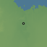 Shaded relief of the 55 km around Tinedla, drawn from the GMTED2010 grid