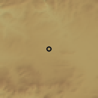 Shaded relief of the 55 km around Tixter, drawn from the GMTED2010 grid