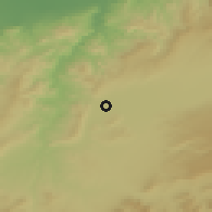 Shaded relief of the 55 km around Tizi, drawn from the GMTED2010 grid