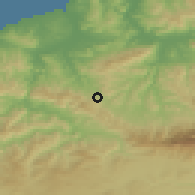 Shaded relief of the 54 km around Tizi Ghenif, drawn from the GMTED2010 grid