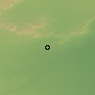Shaded relief of the 55 km around Tolga, drawn from the GMTED2010 grid