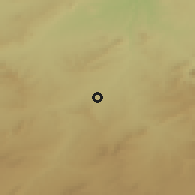 Shaded relief of the 55 km around Youb, drawn from the GMTED2010 grid