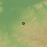 Shaded relief of the 55 km around Zemmoura, drawn from the GMTED2010 grid