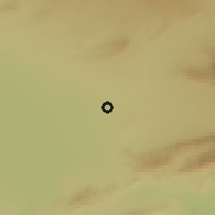 Shaded relief of the 55 km around Barika, drawn from the GMTED2010 grid