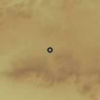 Shaded relief of the 55 km around Belimour, drawn from the GMTED2010 grid
