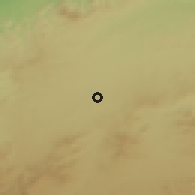 Shaded relief of the 55 km around Ben Badis, drawn from the GMTED2010 grid