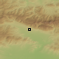 Shaded relief of the 52 km around Anevo, drawn from the GMTED2010 grid
