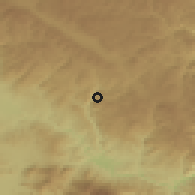 Shaded relief of the 53 km around Bryshten, drawn from the GMTED2010 grid