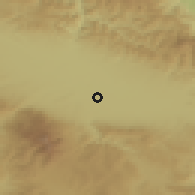 Shaded relief of the 52 km around Busmantsi, drawn from the GMTED2010 grid