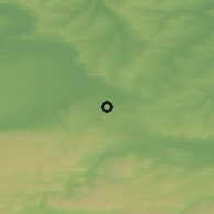 Shaded relief of the 52 km around Butovo, drawn from the GMTED2010 grid