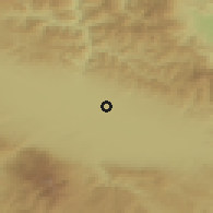 Shaded relief of the 52 km around Chepintsi, drawn from the GMTED2010 grid