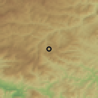 Shaded relief of the 53 km around Chepintsi, drawn from the GMTED2010 grid