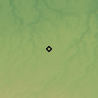 Shaded relief of the 52 km around Chernik, drawn from the GMTED2010 grid