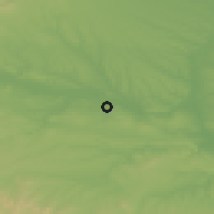 Shaded relief of the 53 km around Chernogorovo, drawn from the GMTED2010 grid