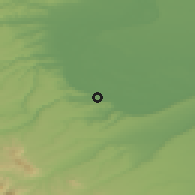 Shaded relief of the 52 km around Archar, drawn from the GMTED2010 grid