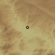 Shaded relief of the 53 km around Debren, drawn from the GMTED2010 grid