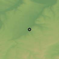 Shaded relief of the 52 km around Disevitsa, drawn from the GMTED2010 grid
