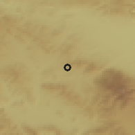 Shaded relief of the 52 km around Divotino, drawn from the GMTED2010 grid