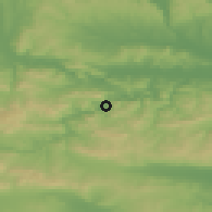 Shaded relief of the 52 km around Dobromir, drawn from the GMTED2010 grid
