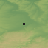 Shaded relief of the 52 km around Asenovtsi, drawn from the GMTED2010 grid