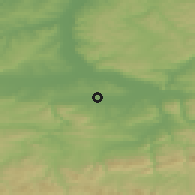 Shaded relief of the 52 km around Dolna Oryakhovitsa, drawn from the GMTED2010 grid