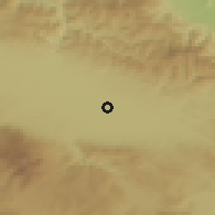 Shaded relief of the 52 km around Dolni Bogrov, drawn from the GMTED2010 grid