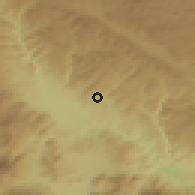 Shaded relief of the 53 km around Dolno Dryanovo, drawn from the GMTED2010 grid