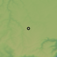 Shaded relief of the 52 km around Donchevo, drawn from the GMTED2010 grid