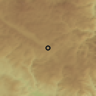 Shaded relief of the 53 km around Dospat, drawn from the GMTED2010 grid