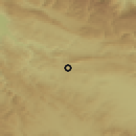 Shaded relief of the 52 km around Dragoman, drawn from the GMTED2010 grid