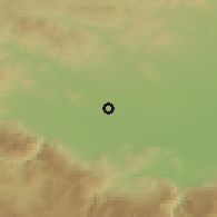Shaded relief of the 53 km around Dragor, drawn from the GMTED2010 grid