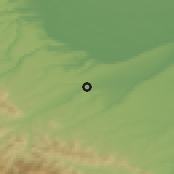Shaded relief of the 52 km around Drenovets, drawn from the GMTED2010 grid
