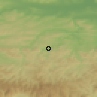 Shaded relief of the 52 km around Dryanovo, drawn from the GMTED2010 grid
