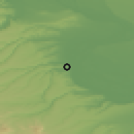 Shaded relief of the 52 km around Dunavtsi, drawn from the GMTED2010 grid