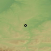 Shaded relief of the 52 km around Bakhovitsa, drawn from the GMTED2010 grid