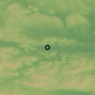 Shaded relief of the 52 km around Dylgopol, drawn from the GMTED2010 grid