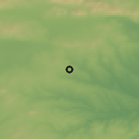 Shaded relief of the 52 km around Ekzarkh Antimovo, drawn from the GMTED2010 grid