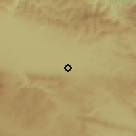 Shaded relief of the 52 km around Elin Pelin (Gara Elin Pelin), drawn from the GMTED2010 grid