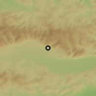 Shaded relief of the 52 km around Enina, drawn from the GMTED2010 grid